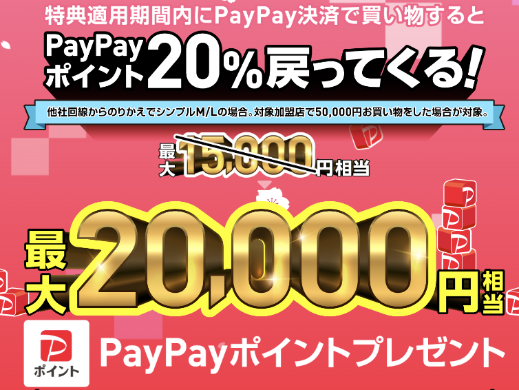 ワイモバイルオンラインストア公式は最大２万円相当お得